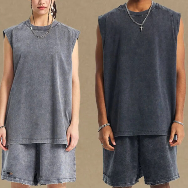 Men's Round Neck Solid Color Tank