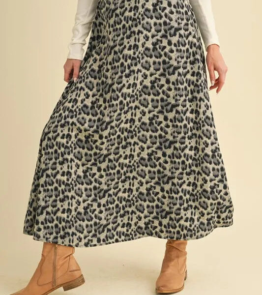 Aemi+Co Leopard Midi Skirt