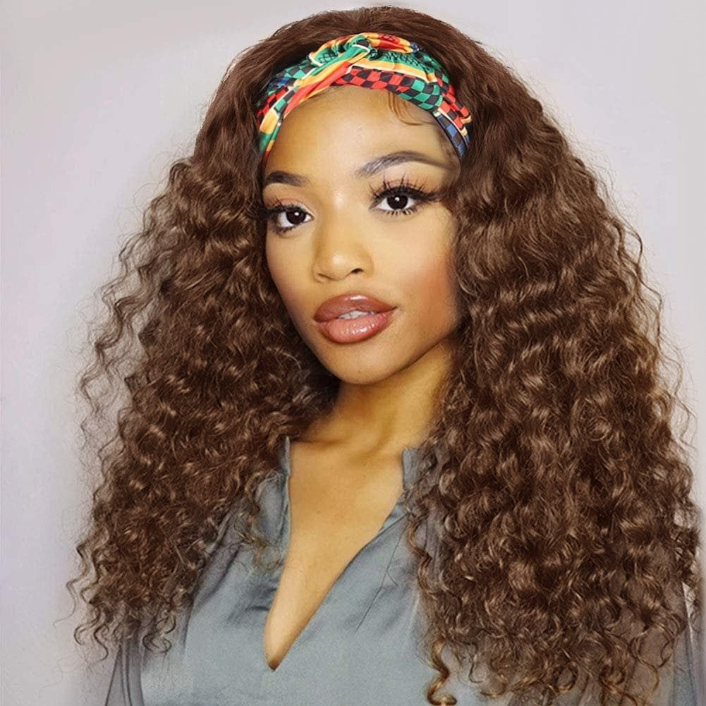 3_1-1 Cranberry #4 Deep Wave Color Glueless Wig Brazilian Virgin Hair Headband Human Hair Wig 180% Density - onlinemegasale.com