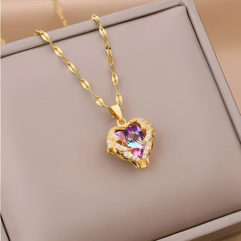 Crystal Heart Necklace - onlinemegasale.com Crystal Heart Necklace - onlinemegasale.com