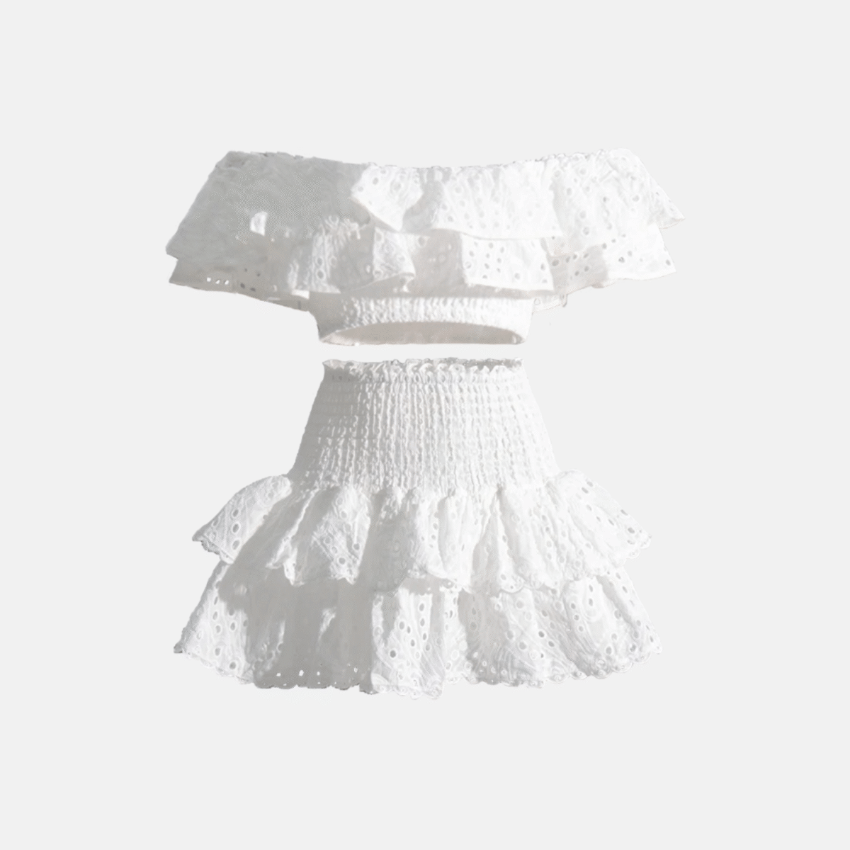 (🔥HOT SALE NOW 47% OFF)One-shoulder short seaside holiday two-piece suit - onlinemegasale.com