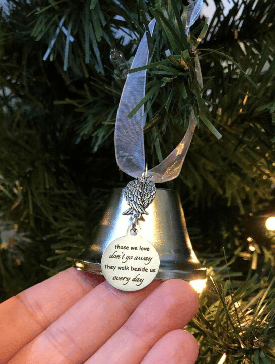 Memorial Ornaments Angel Wings Bell - onlinemegasale.com