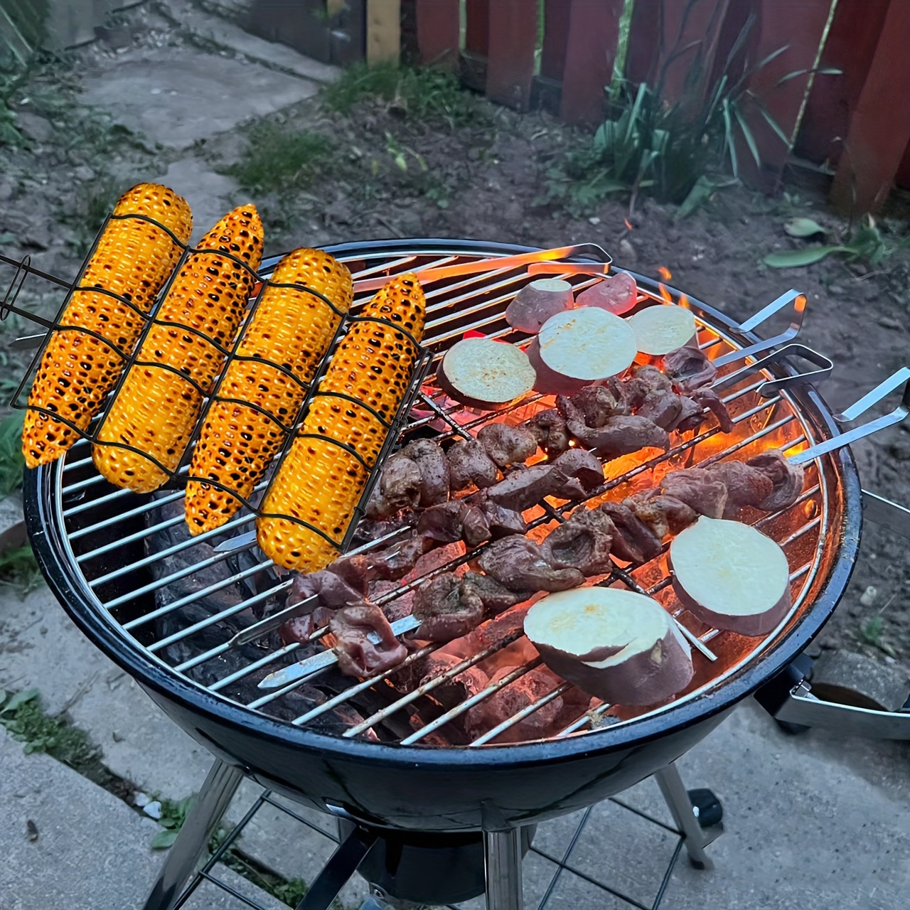 Metal BBQ Corn & Multi-Use Grilling Basket - onlinemegasale.com