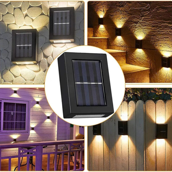 Wireless - led solar wall lights deluxe create the perfect atmosphere in your garden