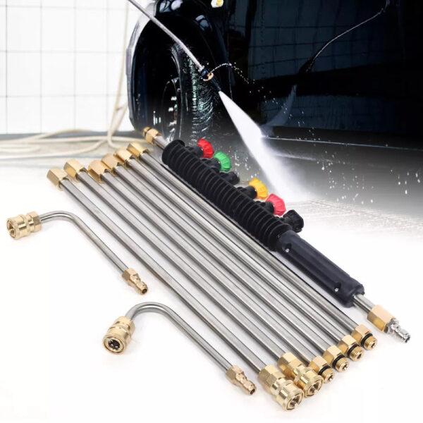 4000 PSI Telescoping High Pressure Washer Wand Set for Gutter & Roof Drainage & Walls Cleaning