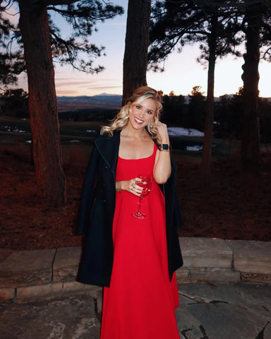 Blake™ - Midi Dress with Square Neckline and High Waist - onlinemegasale.com Blake™ - Midi Dress with Square Neckline and High Waist - onlinemegasale.com