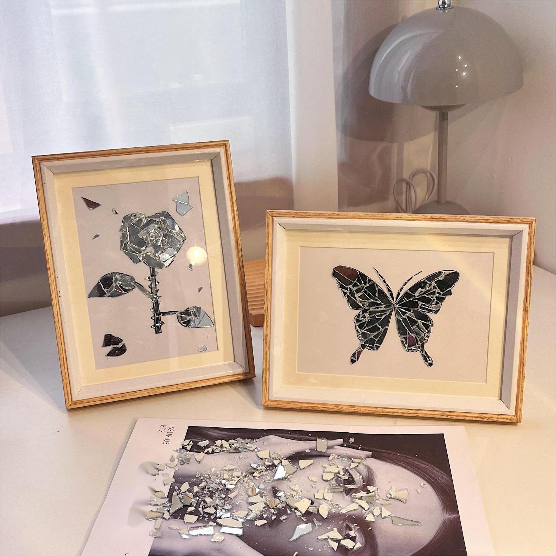 Creative handmade DIY - 🦋Butterfly Broken Mirror Photo Frame - onlinemegasale.com Creative handmade DIY - 🦋Butterfly Broken Mirror Photo Frame - onlinemegasale.com