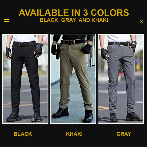 Men's High Stretch Slim Fit Tactical Pants（50% OFF） - onlinemegasale.com