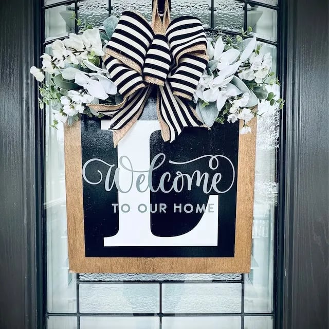 Welcome Front Door Wreath - onlinemegasale.com