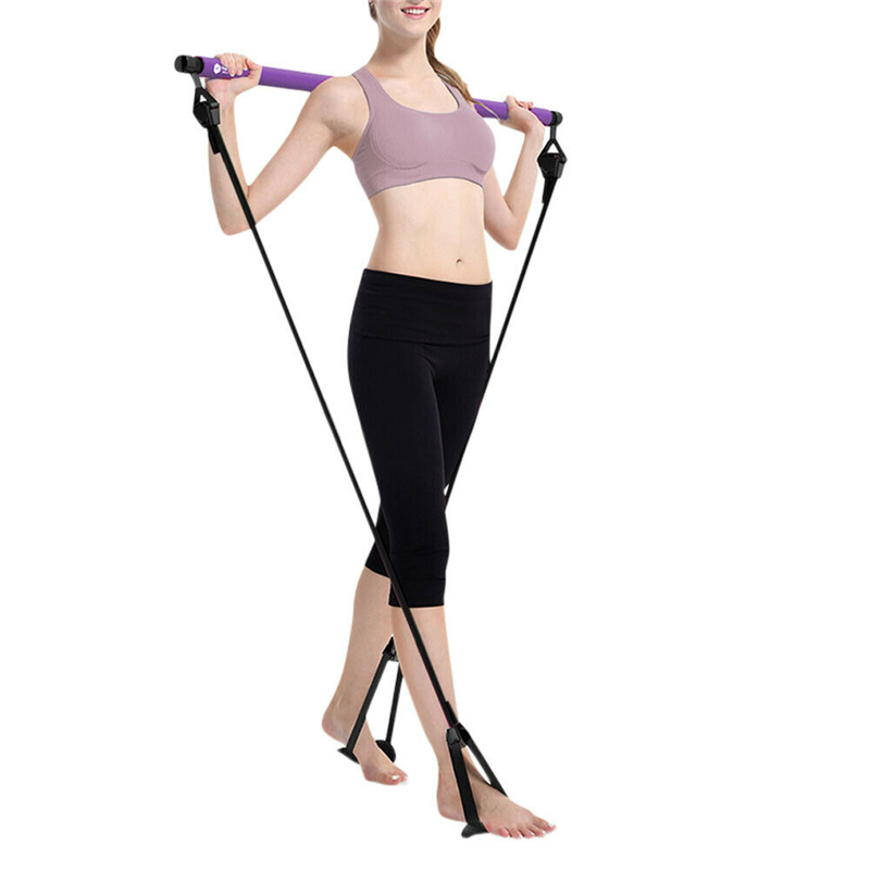 Multifunctional Portable Pilates Bar Fitness Stick Yoga Resistance Bands Home Gym Exercise Tools Multifunctional Portable Pilates Bar Fitness Stick Yoga Resistance Bands Home Gym Exercise Tools - onlinemegasale.com