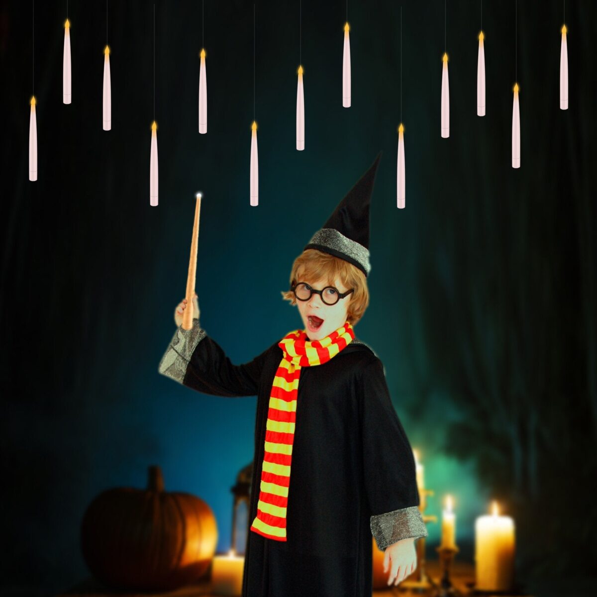 🔥🔥Floating Candles with Wand - onlinemegasale.com