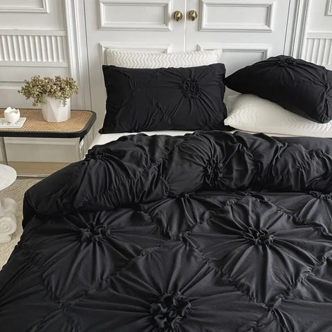 Ruffle Flower Quilt Cover Set - onlinemegasale.com