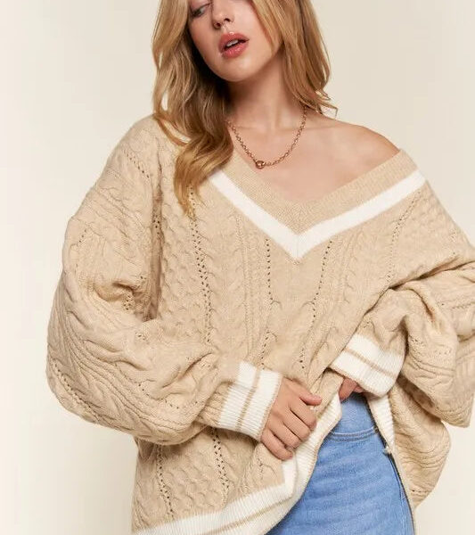 V-Neck Casual Sweater