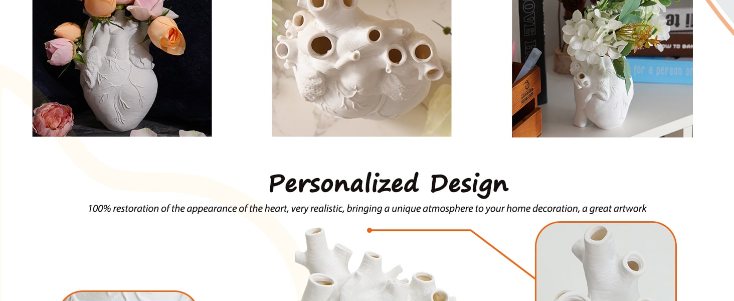 White Heart Irregular Creative Art Vase(BUY 4 Pcs Free Shipping) - onlinemegasale.com