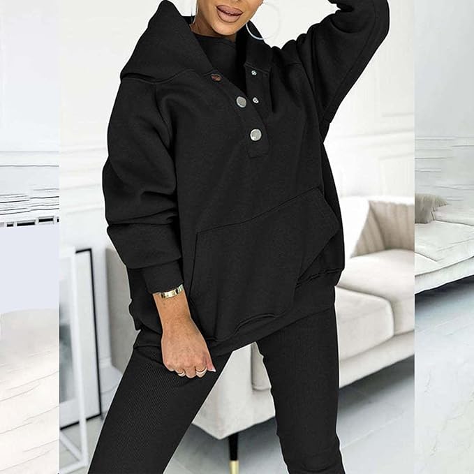Delilah™ - Oversized Snap-Fit Hoodie - onlinemegasale.com