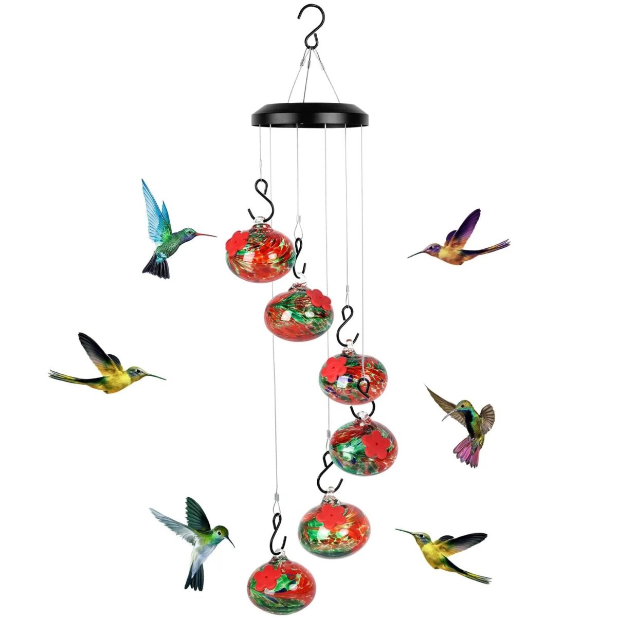 New Charming Wind Chimes Hummingbird feeders Garden Decor - onlinemegasale.com