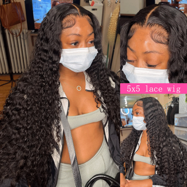 Cranberry 12A 5x5 Deep Wave Real Swiss Lace Closure Wig