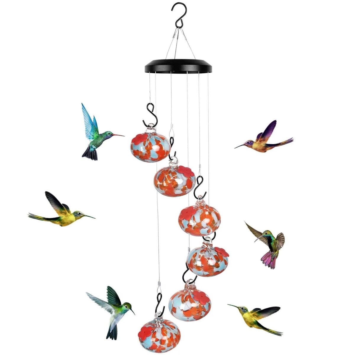 New Charming Wind Chimes Hummingbird feeders Garden Decor - onlinemegasale.com
