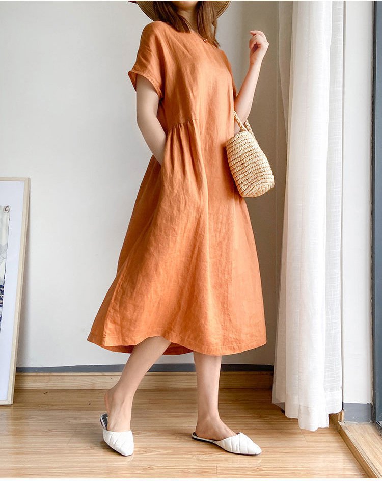 1624352811291951.jpg 🔥HOT SALE🔥 Japanese Style Linen Cotton Dress(50%OFF) - onlinemegasale.com