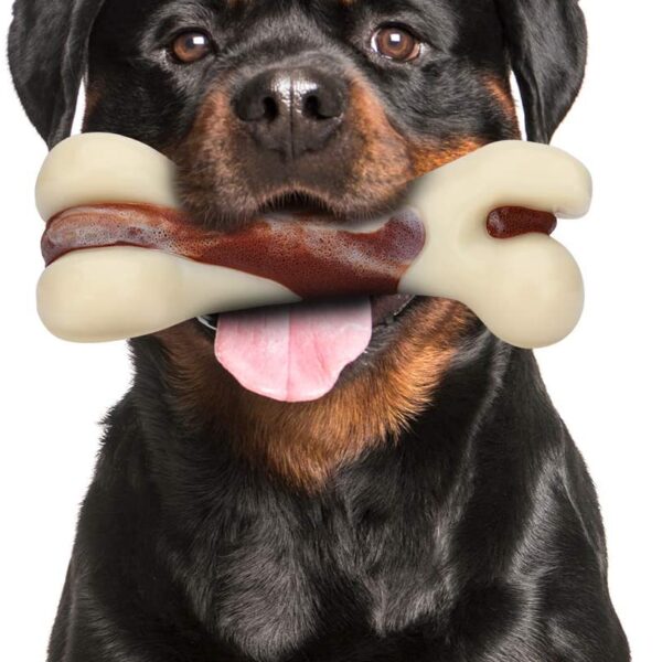 Indestructible Dog Chew Toy for Aggressive Chewers, Real Beef Flavor