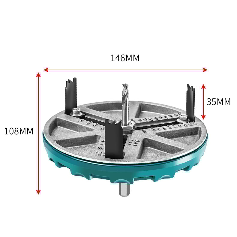 💥 Adjustable Hole Saw Diameter 45mm-130mm Woodworking Cutting Tools Hole Opener - onlinemegasale.com