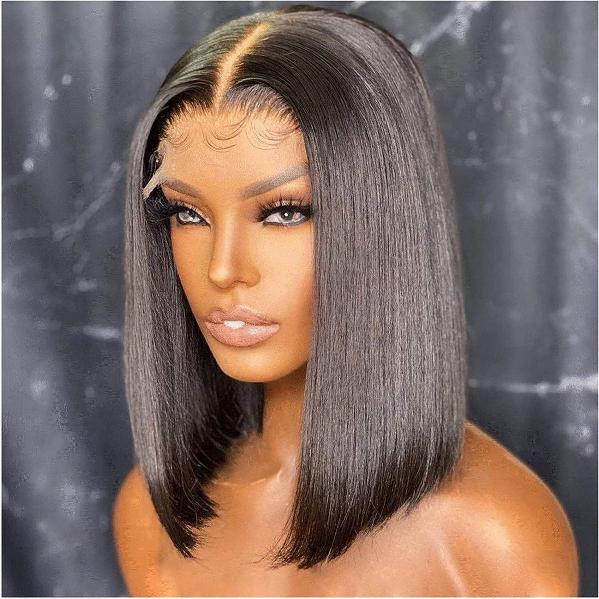 Cranberry Straight Lace Closure Bob Wigs Short Brazilian Human Hair Wigs For Black Women - onlinemegasale.com