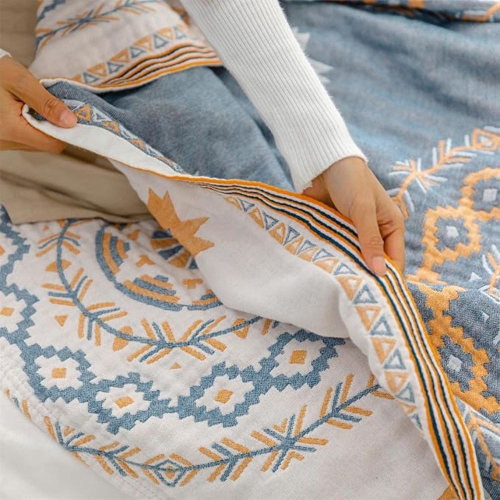 Serene Mandala | Cotton Throw Blanket - onlinemegasale.com