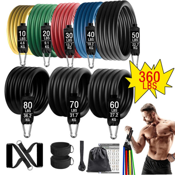 150LBS Resistance Bands Set with Handles for Working Out