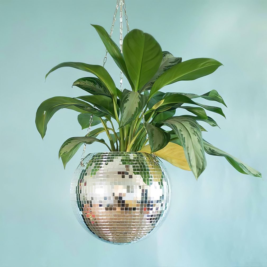 Disco Ball Hanging Planter - onlinemegasale.com Disco Ball Hanging Planter - onlinemegasale.com