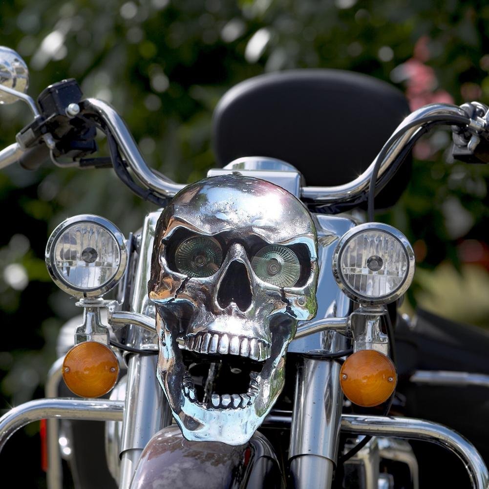 (Upgraded Version) Motorcycle Skull Headlamp Universal Headlamp LED Motorcycle - onlinemegasale.com