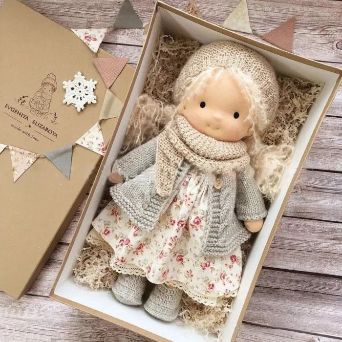 81406eb0866bf988b8ad4e8732ad7720aa3f68de 👧Handmade Waldorf Doll - Elena - onlinemegasale.com