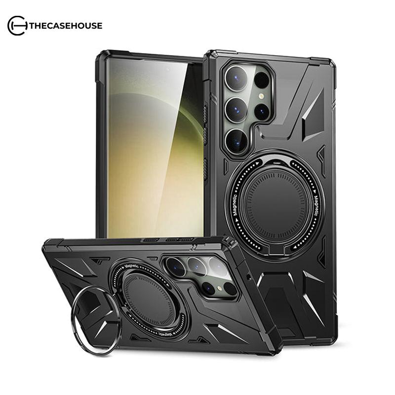 8387977838834 Samsung Magsafe Series | Armor Rotating Ring Anti-Fall Mobile Phone Case - onlinemegasale.com