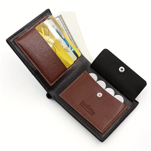 Men's Wallet Short, Large Capacity Coins, Loose Change, Multiple Card Slots, ID Bag, Men's Wallet