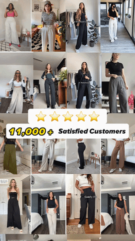 Ilse™ - Wide Leg Tailored Pants - onlinemegasale.com