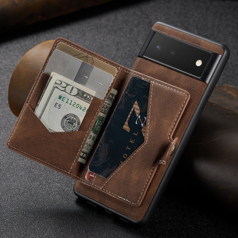 2 in 1 Magnetic Wallet Case For Google Pixel - onlinemegasale.com