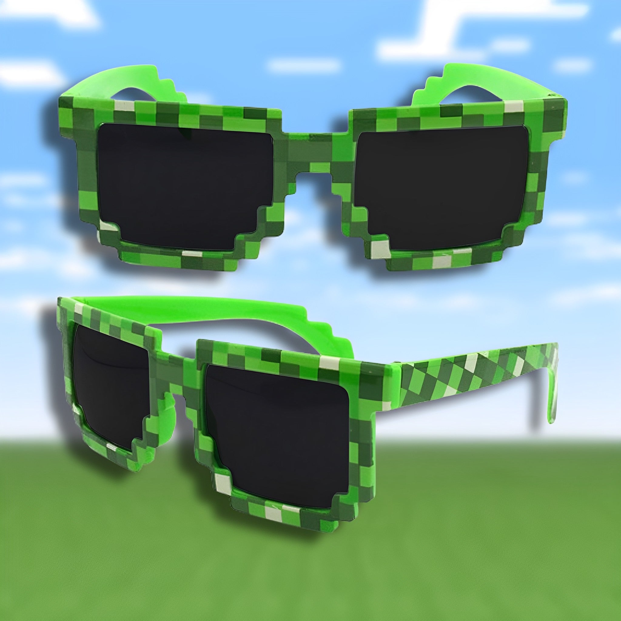 8bitsunglassesmainimage 8-Bit Pixel Mosaic Minecraft Sunglasses - onlinemegasale.com