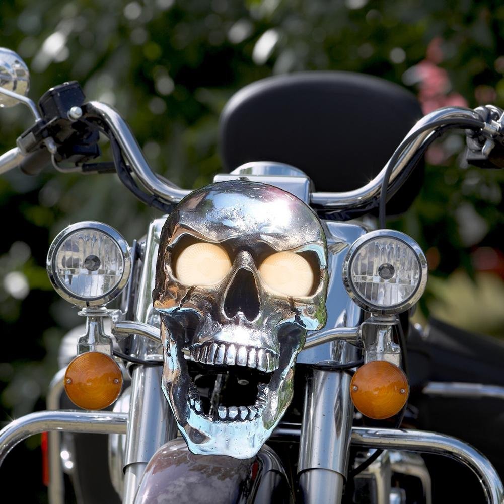 (Upgraded Version) Motorcycle Skull Headlamp Universal Headlamp LED Motorcycle - onlinemegasale.com