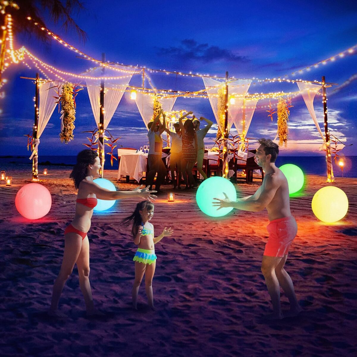 Pool Decoration🎉LED Light 16 Colors Luminous Beach Ball - onlinemegasale.com