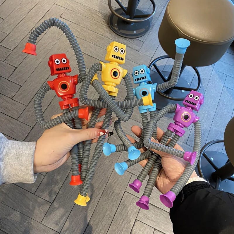 Telescopic Suction Cup Giraffe/Robot Toy - onlinemegasale.com
