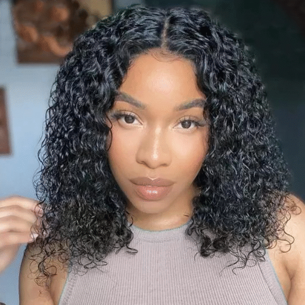 Cranberry Water Wave Short Bob Wigs Natural HD Lace Closure Looking Crown Series Wigs