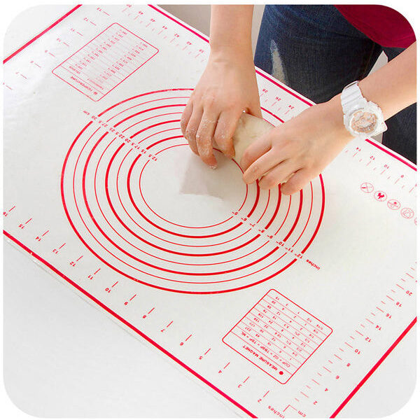 60x40CM Non-Slip Silicone Pastry Fondant Cake Kneading Mat With Measurements