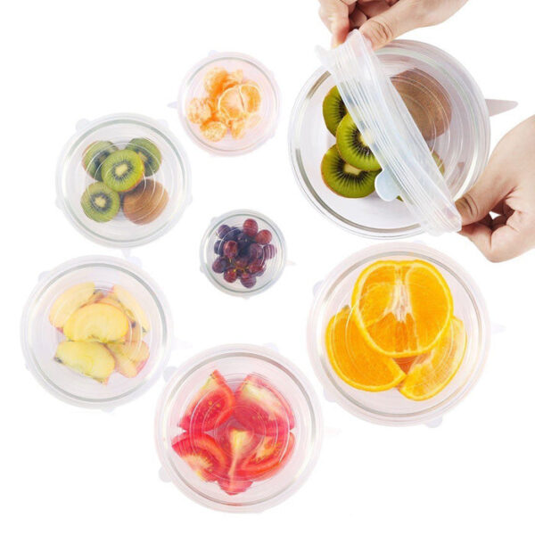 7Pcs Reusable Silicone Lids Cover