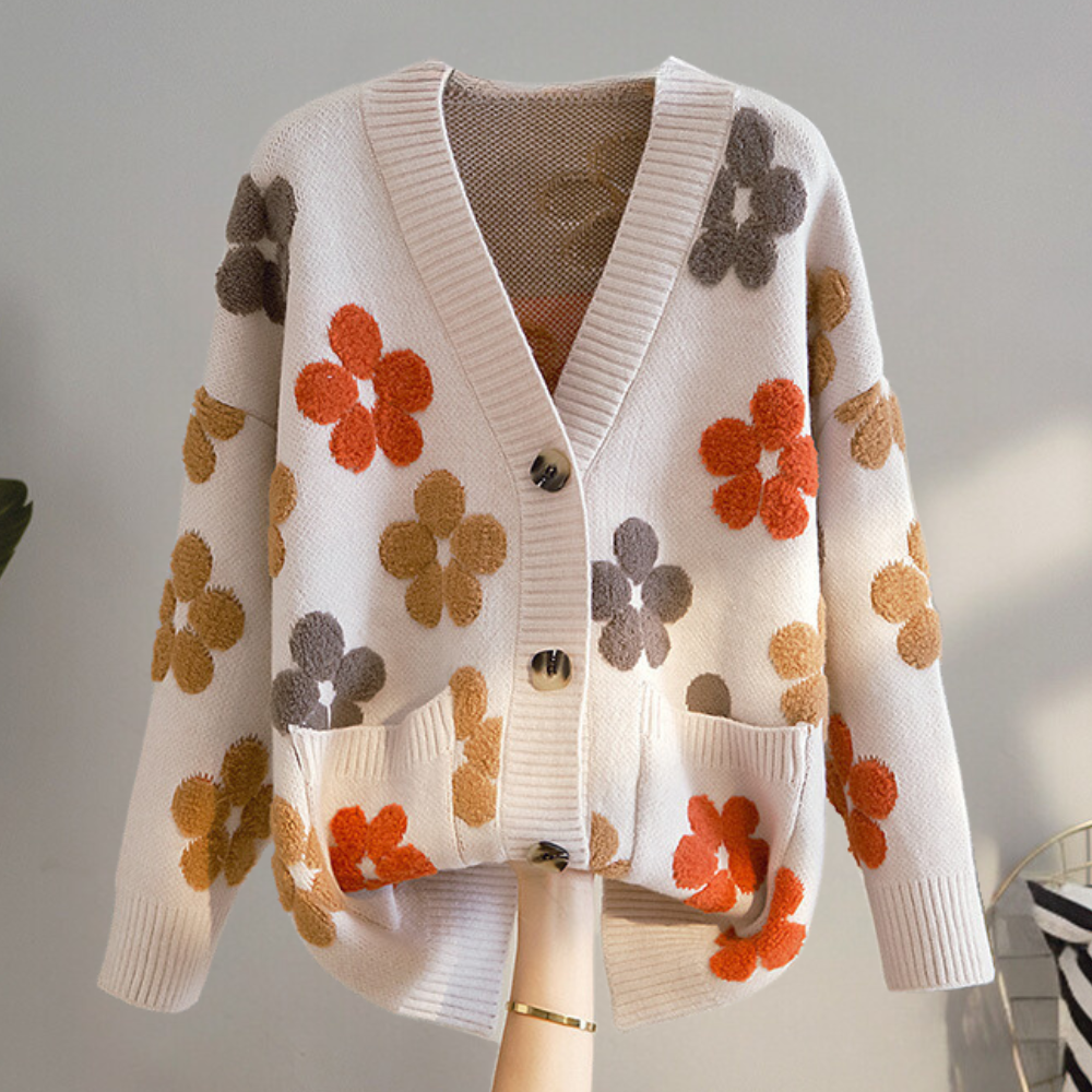C5989-Hainrich-creamywhite Hainrich™ - Button Sweater - onlinemegasale.com