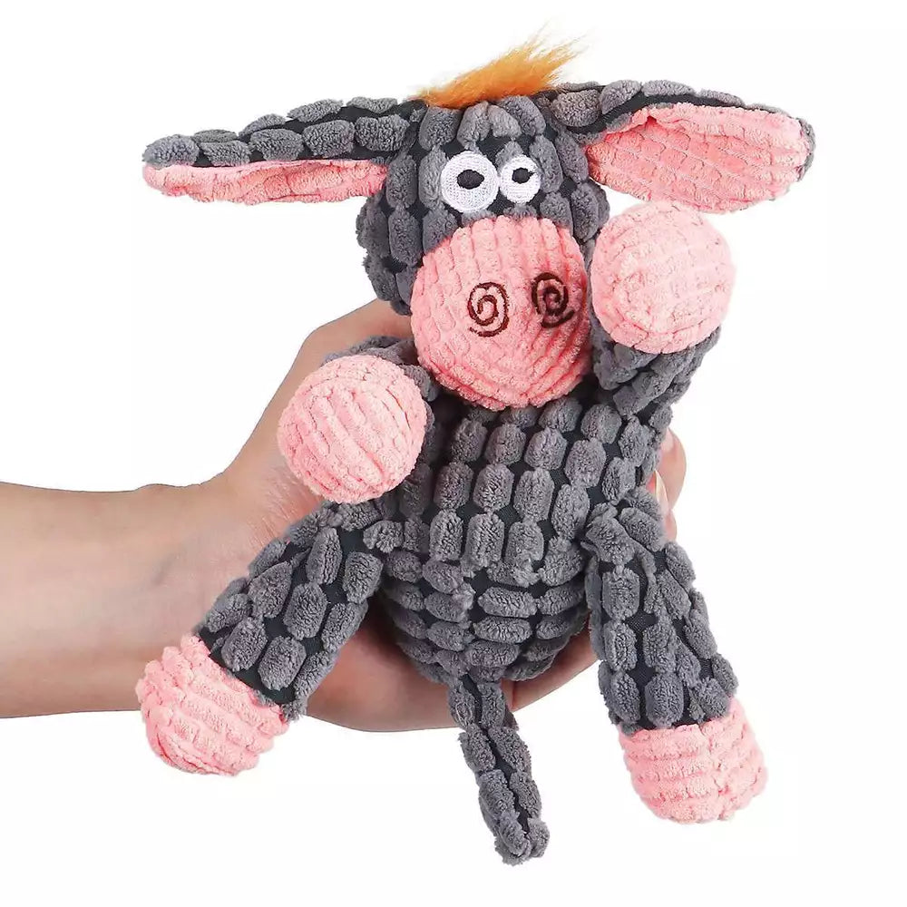 Plush Dog Chew Toys for Small and Large Dogs - Zebra - onlinemegasale.com