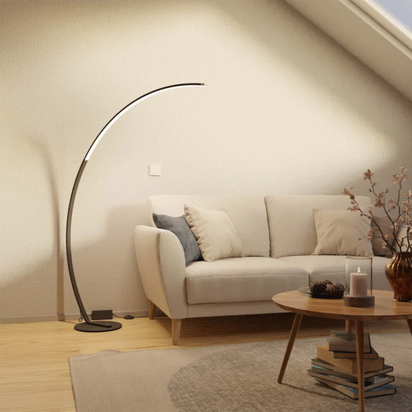 Sleek Contemporary Curved Floor Lamp