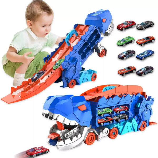 Dinosaur Truck With Foldable Sliding Track