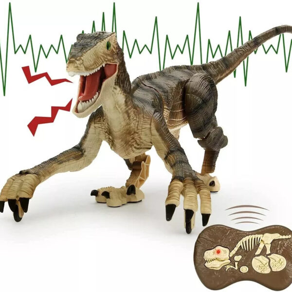 On The Hunt RC Smart Robot Dinosaur (Raptor Brown)