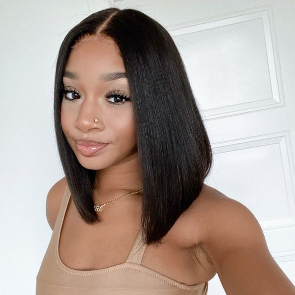 Cranberry 13x1 Short Bob Bone Straight HD Lace 200% Density Wig For Sale
