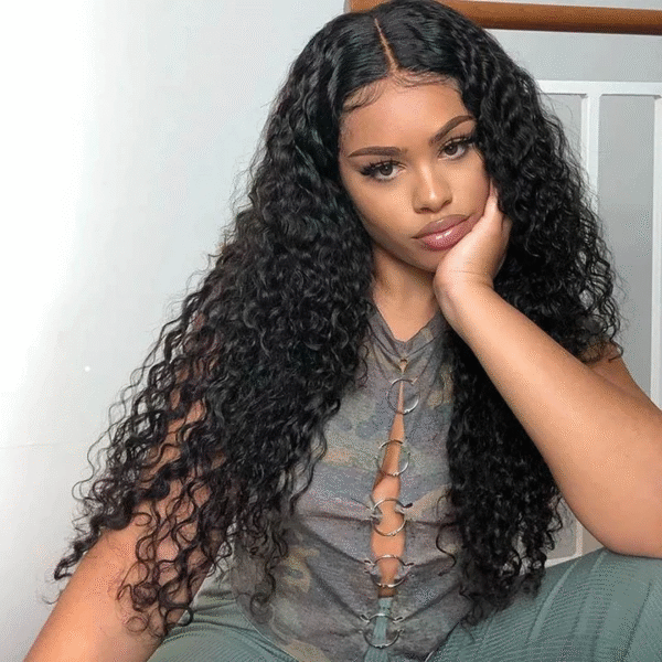 10A Cranberry 13x4/4X4 Lace Front Wigs Peruvian Deep Wave Human Hair Wigs 180% Density Pre-plucked