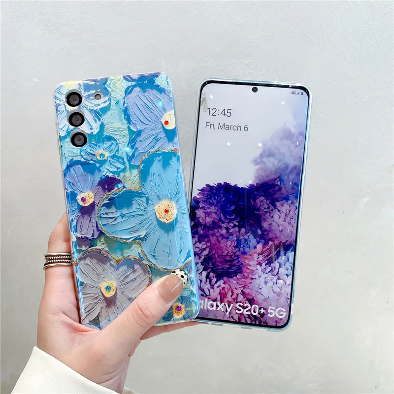 Art Painting Flowers Phone Case For Samsung S Series - onlinemegasale.com